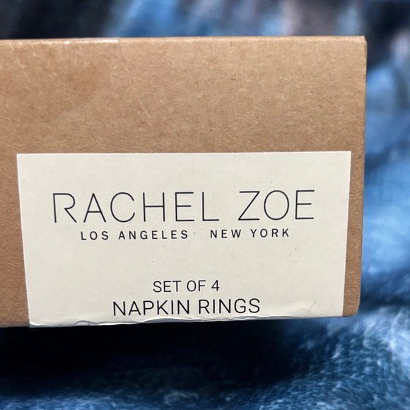 Rachel Zoe Beaded Tulip Napkin Rings NIP - Picture 6 of 7